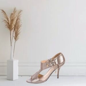 Kate Spade Rose Gold Metallic Leather Pumps